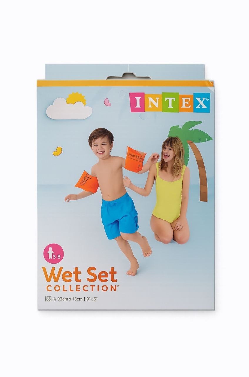 بازوبند بادی کودک اینتکس INTEX Wet Set Collection سایز 23×15 سانتی‌متر مناسب 3 تا 6 سال